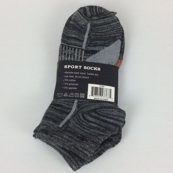 Sole Trends Men’s Sport Socks Size 10-13 (3 Pair) Low Cut Athletic Striped - Picture 2 of 4